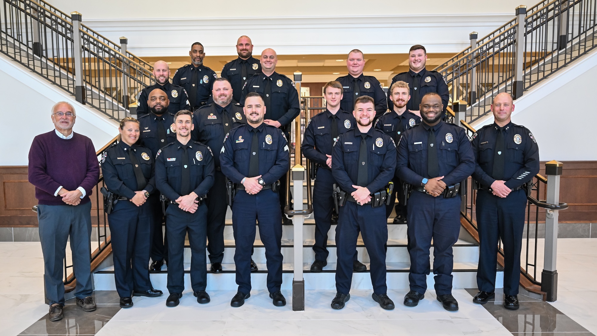 Recently promoted and sworn officers Recently promoted and sworn officers